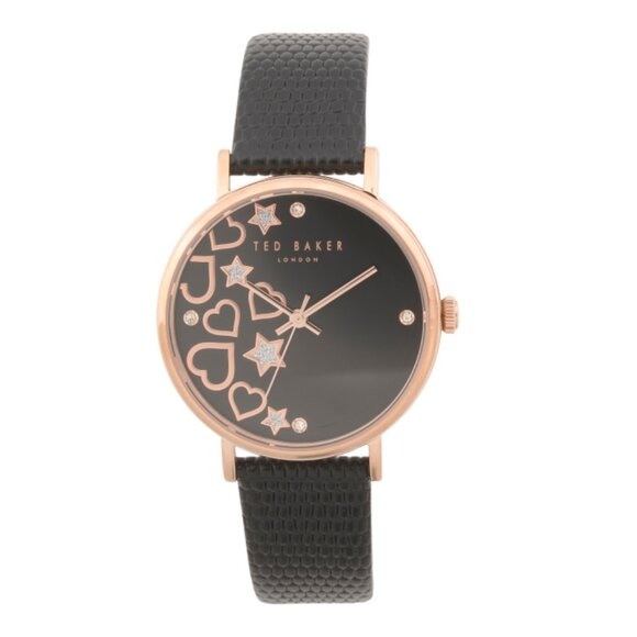 TED BAKER Black Women's Phylipa Fashion Black Watch And Bracelet Gift Set